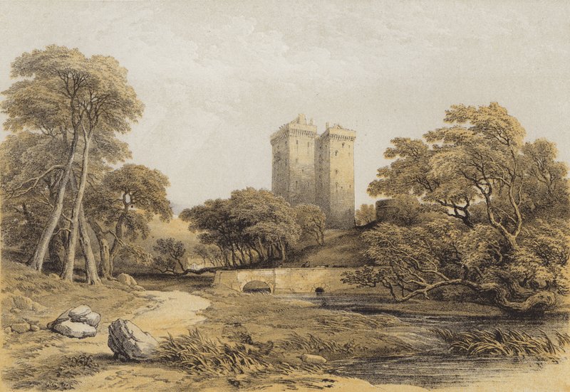 Borthwick kastély (chromolitho) alkotó: after George Cattermole