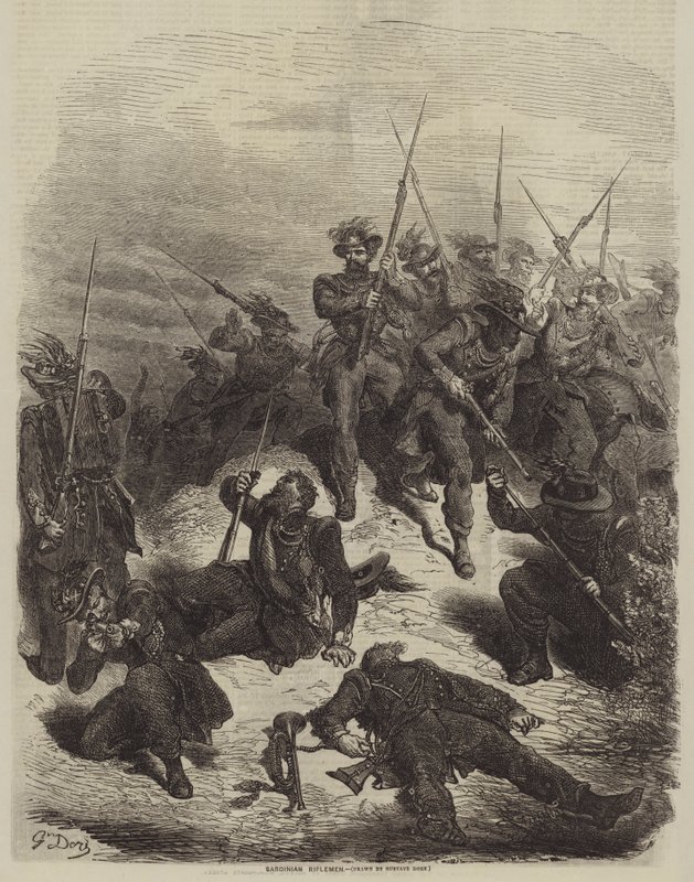 Szardíniai lövészek alkotó: Gustave after Dore