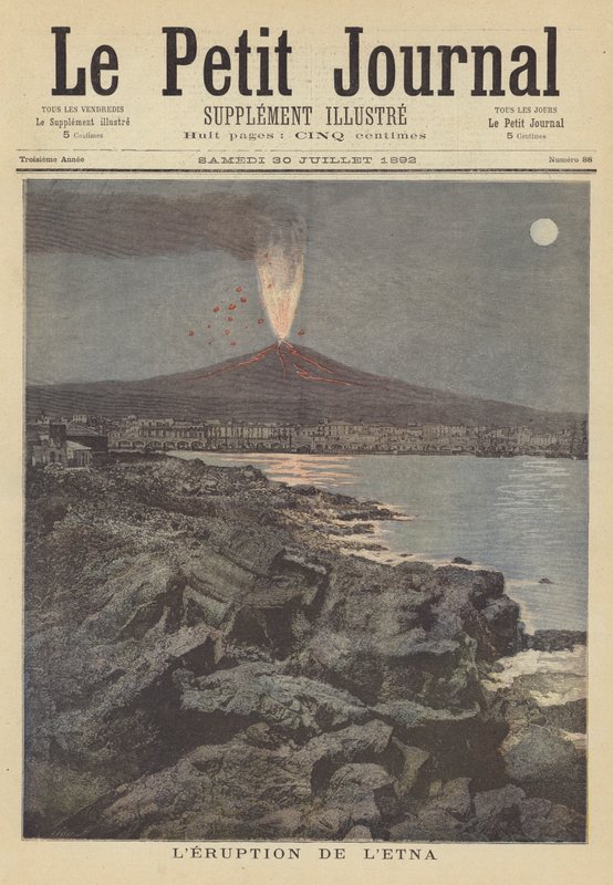 Az Etna kitörése alkotó: after Henri Meyer