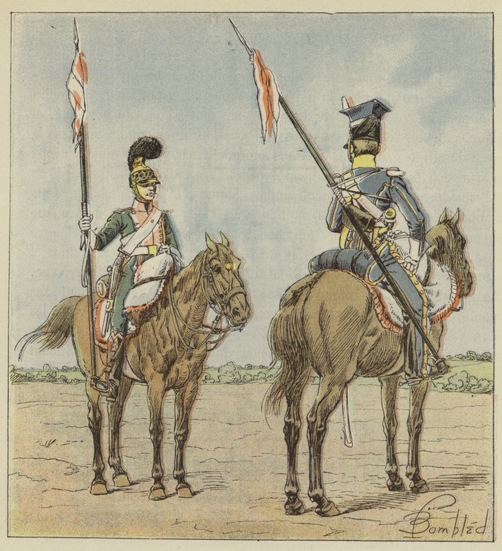 Könnyű lovak, francia lándzsák, lengyelek alkotó: after Louis Charles Bombled