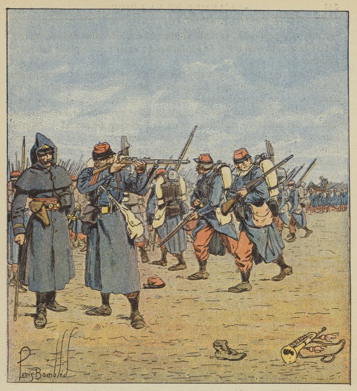 Visszavonulási harc alkotó: after Louis Charles Bombled