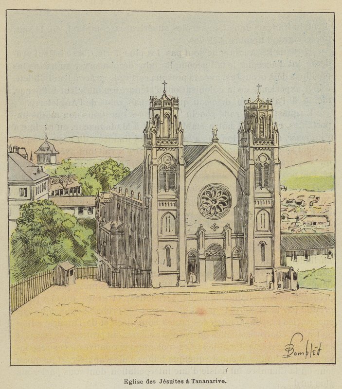 Jezsuita templom Tananarive-ban alkotó: after Louis Charles Bombled