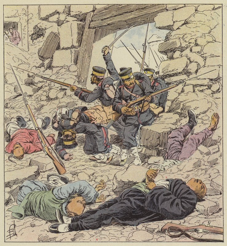 A japánok belépnek Pekingbe. alkotó: after Louis Charles Bombled