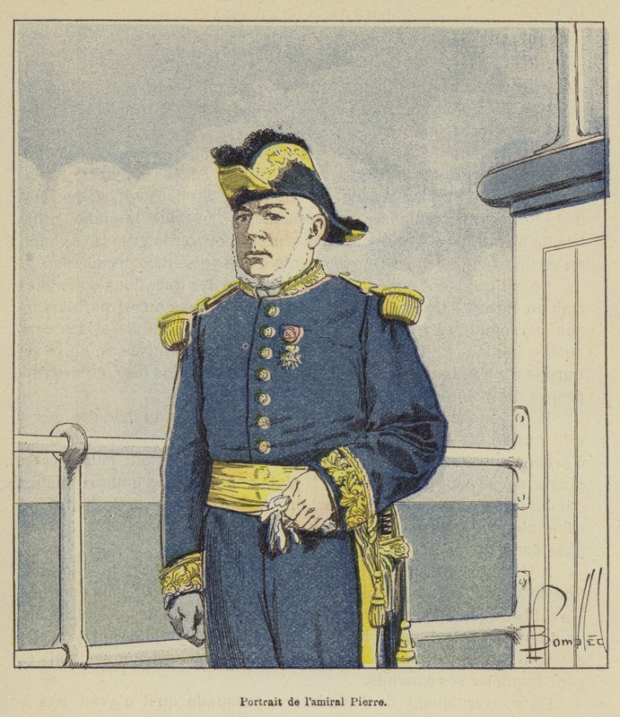 Pierre admirális portréja alkotó: after Louis Charles Bombled