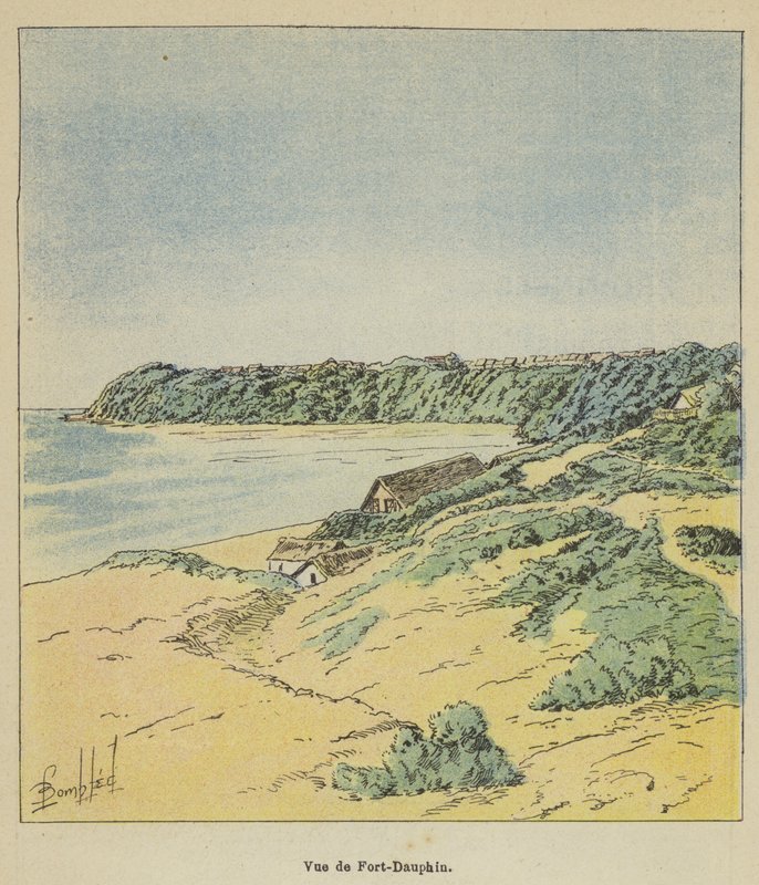 Kilátás a Fort Dauphinra alkotó: after Louis Charles Bombled
