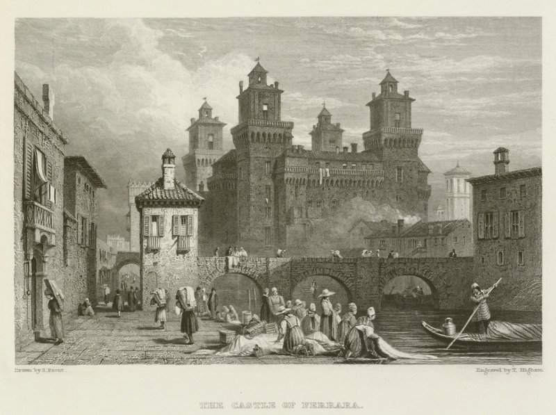 A ferrarai kastély alkotó: Samuel (after) Prout