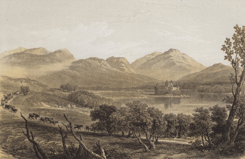 Kilchurn kastély (chromolitho) alkotó: after William Leighton Leitch
